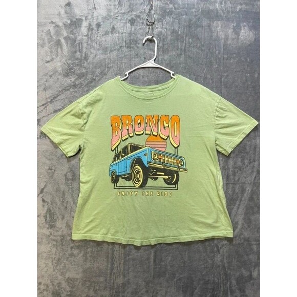 Ford Other - Ford Bronco Mens Large Green Retro Graphic T Shirt Enjoy The Ride 100 Cotton